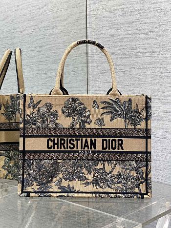 Dior Book Tote Dioriviera Medium Beige Palms 36x27.5x16.5cm