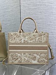 Dior Medium Book Tote Beige Plan de Paris 36.5x28x16.5 cm - 3