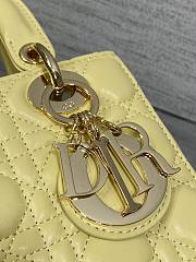 Dior Small Lady Bag Yellow Lambskin 20cm - 2