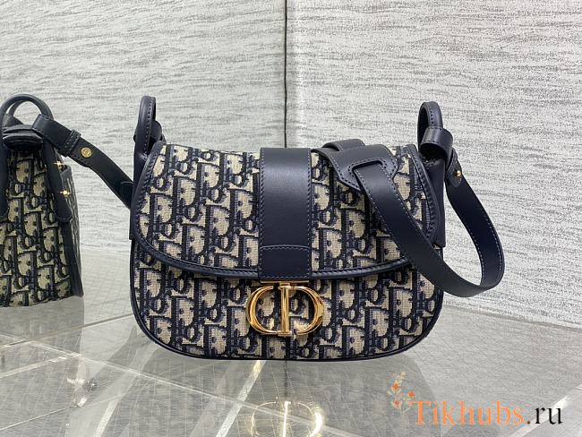 Dior Medium 30 Montaigne Satchel Bag Blue 24x17x9cm - 1