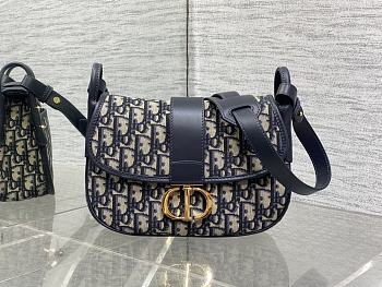 Dior Medium 30 Montaigne Satchel Bag Blue 24x17x9cm
