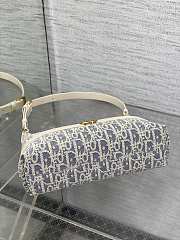 Dior 30 Montaigne Mini Hobo Shoulder Bag Blue Chambray 24x14x6.5cm - 2