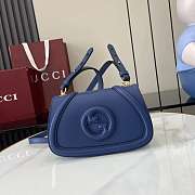 Gucci Blondie Mini Top Handle Bag Blue 21.5x11x8cm - 1