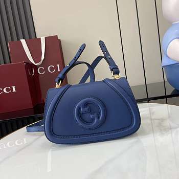 Gucci Blondie Mini Top Handle Bag Blue 21.5x11x8cm