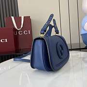 Gucci Blondie Mini Top Handle Bag Blue 21.5x11x8cm - 3