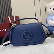 Gucci Blondie Medium Top Handle Bag Blue 32x17x10cm - 1