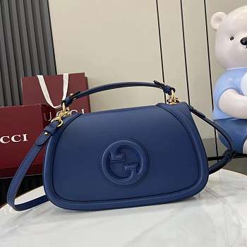 Gucci Blondie Medium Top Handle Bag Blue 32x17x10cm