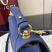 Gucci Blondie Medium Top Handle Bag Blue 32x17x10cm - 6