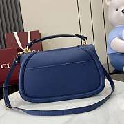 Gucci Blondie Medium Top Handle Bag Blue 32x17x10cm - 3