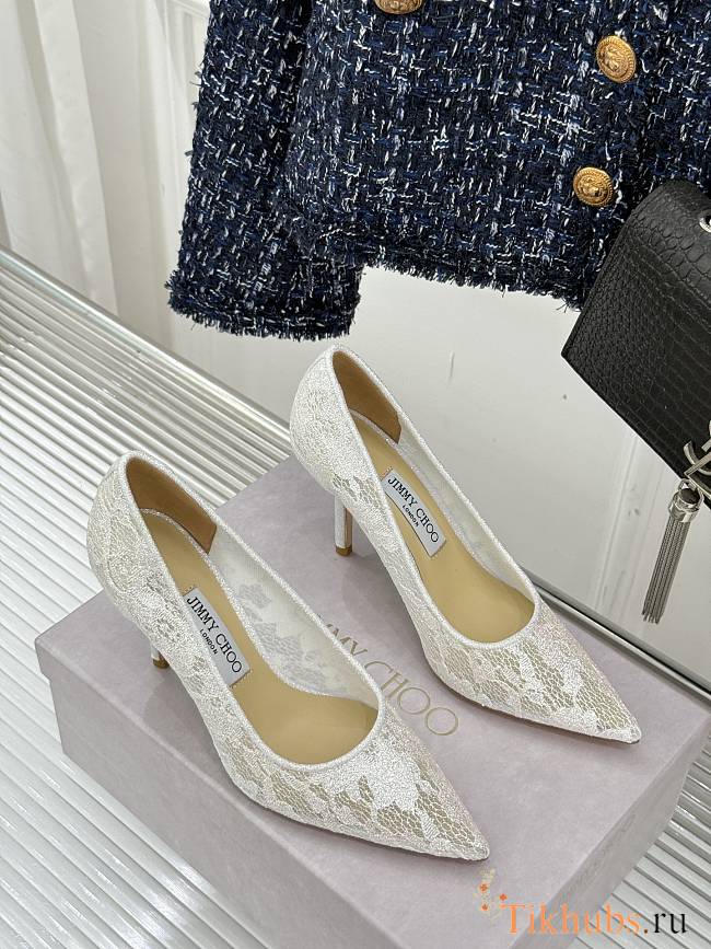 Jimmy Choo White Heel 8cm - 1