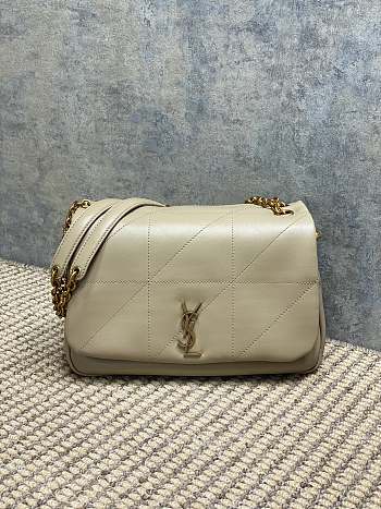 YSL Jamie 4.3 Small In Lambskin Beige 25x16x7cm