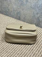 YSL Jamie 4.3 Small In Lambskin Beige 25x16x7cm - 4