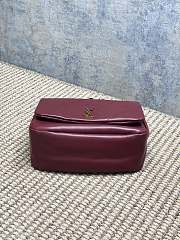 YSL Jamie 4.3 Small In Lambskin Red Wine 25x16x7cm - 6