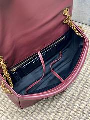 YSL Jamie 4.3 Small In Lambskin Red Wine 25x16x7cm - 5