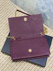 YSL Kate Bag Red Wine Calfskin 19x12.5x4cm - 4