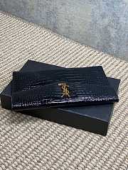 YSL Uptown Pouch In Crocodile Black Gold 27x16x2cm - 2