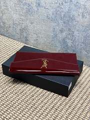 YSL Uptown Medium Leather Clutch Red Patent 27x16x2cm - 3