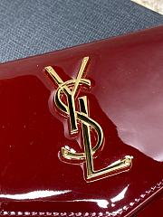 YSL Uptown Medium Leather Clutch Red Patent 27x16x2cm - 2