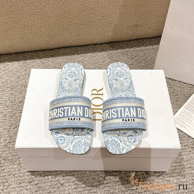 Dior Blue Slides - 1