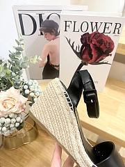 Prada Espadrille Wedge Sandal Black 9cm - 2