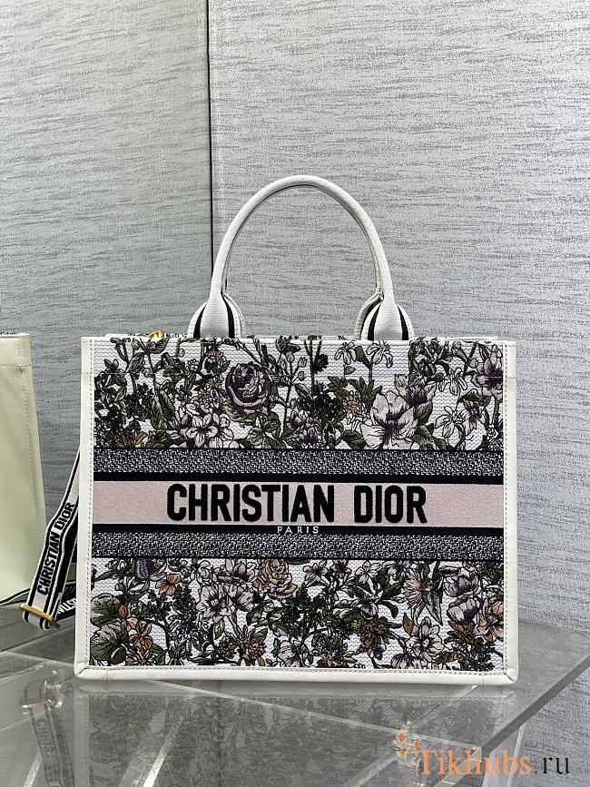 Dior Medium Book Tote Multicolor D-Floral 36.5x18x16.5cm - 1
