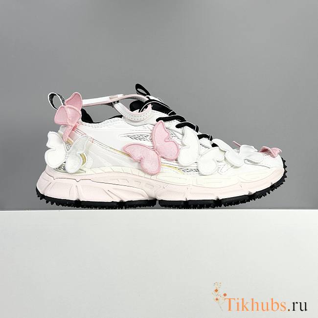 OFF-WHITE Be Right Back Pink White Butterflies Sneaker - 1