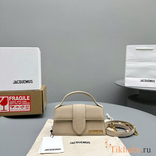 Jacquemus Le Bambino Suede Dark Beige 18x6x7cm - 1