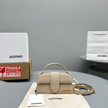 Jacquemus Le Bambino Suede Dark Beige 18x6x7cm