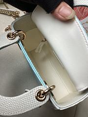 Dior Mini Lady Bag Lizard Blue White 17cm - 6