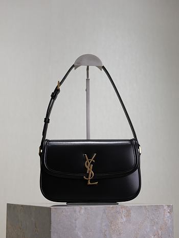 YSL Solferino Medium Box Black Bag Gold 24.5x15x8.5cm