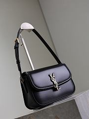 YSL Solferino Medium Box Black Bag Gold 24.5x15x8.5cm - 3