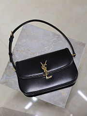 YSL Solferino Medium Box Black Bag Gold 24.5x15x8.5cm - 2