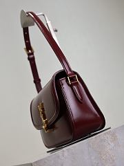 YSL Solferino Medium Box Red Wine Bag Gold 24.5x15x8.5cm - 4