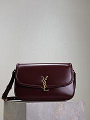 YSL Solferino Large Box Red Wine Bag Gold 29x18x4–9cm - 1