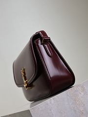 YSL Solferino Large Box Red Wine Bag Gold 29x18x4–9cm - 5