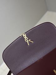 YSL Solferino Large Box Red Wine Bag Gold 29x18x4–9cm - 2