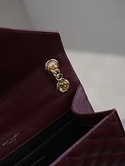 YSL Envelope Red Wine Gold 24x17x5cm - 2