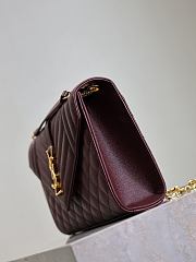 YSL Envelope Red Wine Gold 24x17x5cm - 3
