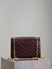 YSL Envelope Red Wine Gold 24x17x5cm - 6