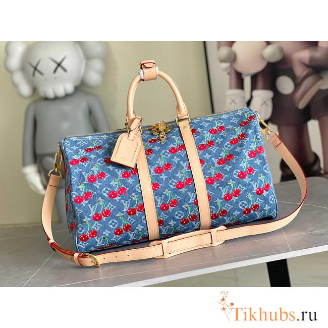 Louis Vuitton LV x TM Keepall 45 Cherry Denim 45x27x20cm - 1