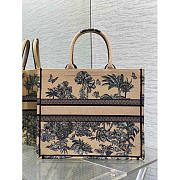 Dior Book Tote Dioriviera Large Beige Palms 42x35x18cm - 4