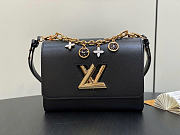 Louis Vuitton LV Twist MM Black Epi 23x17x9.5cm - 1