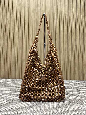 YSL Le 5 à 7 Large Wood Beads 30x35x10cm