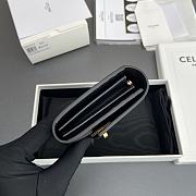 Celine Wallet 16 Satinated Calfskin Black 19x10x4cm - 5