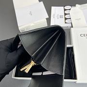 Celine Wallet 16 Satinated Calfskin Black 19x10x4cm - 4