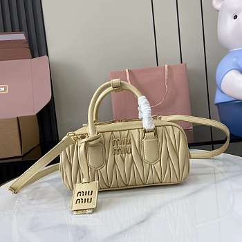 Miu Miu Arcadie Nappa Leather Cream 22x10.5x7.5cm
