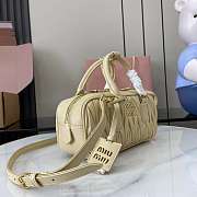 Miu Miu Arcadie Nappa Leather Cream 22x10.5x7.5cm - 3