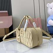 Miu Miu Arcadie Nappa Leather Tote Bag Cream 27x12x9cm - 6