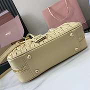 Miu Miu Arcadie Nappa Leather Tote Bag Cream 27x12x9cm - 5