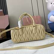 Miu Miu Arcadie Nappa Leather Tote Bag Cream 27x12x9cm - 3